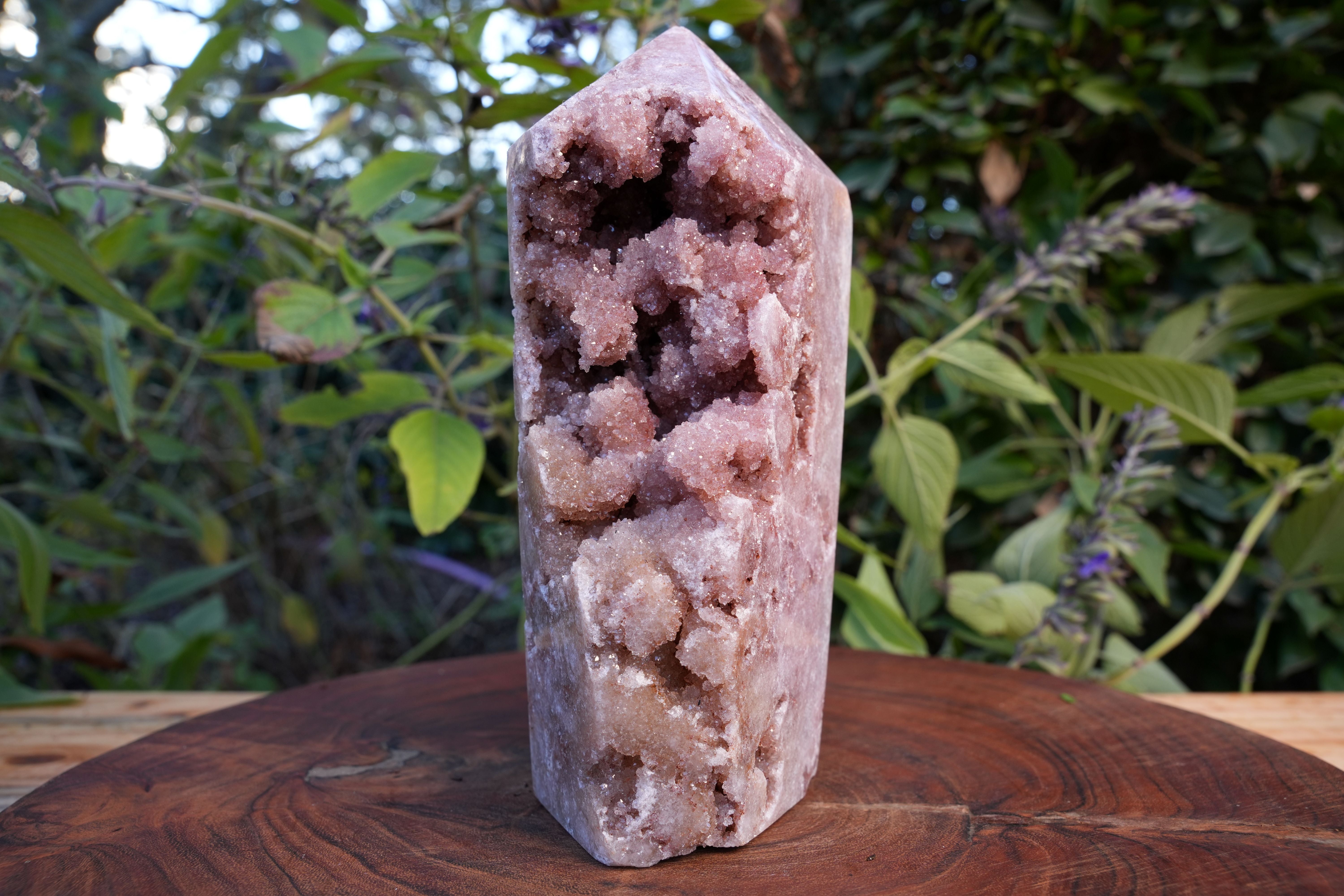 AAA Grade Druzy Pink Amethyst Tower | Reiki Infused